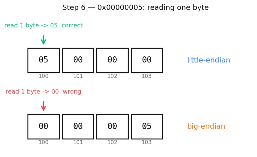 Figure — Endianness (big vs little)