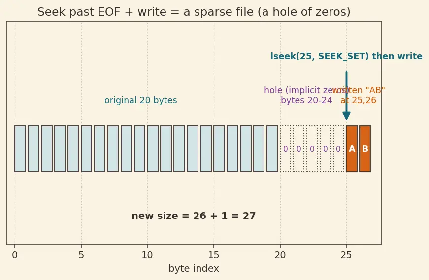 Figure — File operations — open, read, write, seek, close
