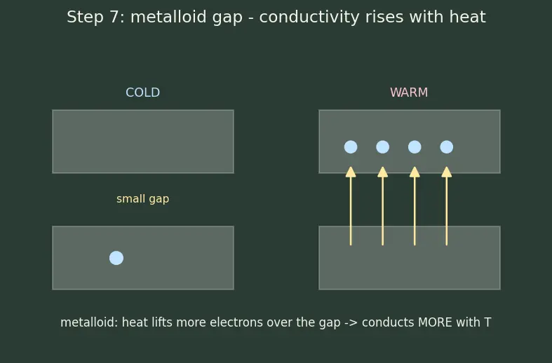 Figure — Metals, non-metals, metalloids — properties