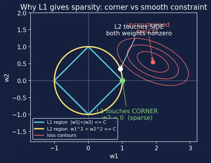 Figure — Regularization — L1 (lasso), L2 (ridge), dropout