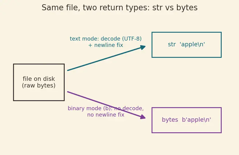 Figure — File I - O — open modes (r, w, a, rb), read, readline, readlines, write