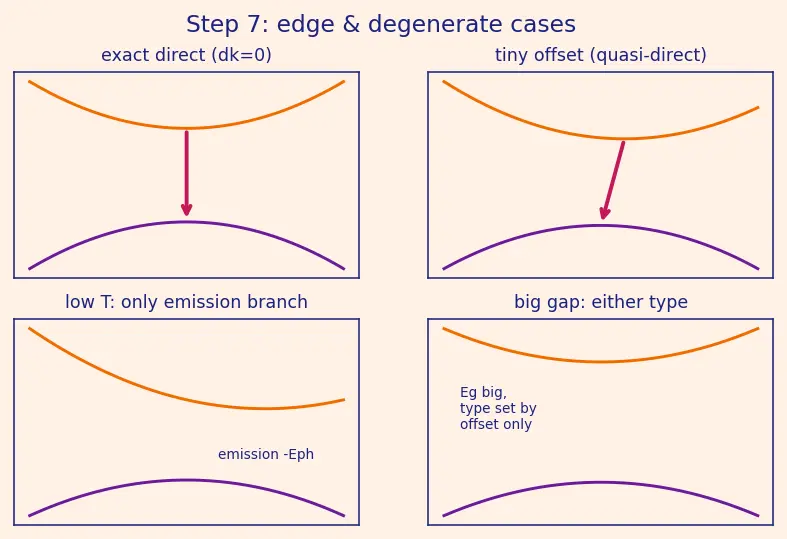 Figure — Direct vs indirect band gap materials