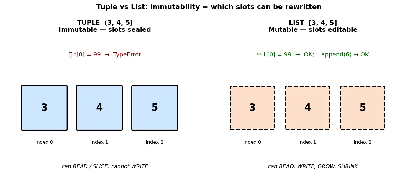 Figure — Tuples — immutability, use cases