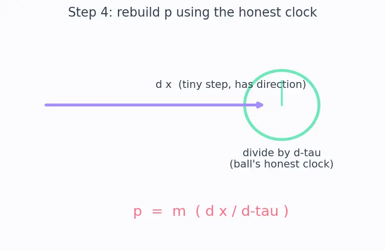 Figure — Relativistic momentum p = γmv