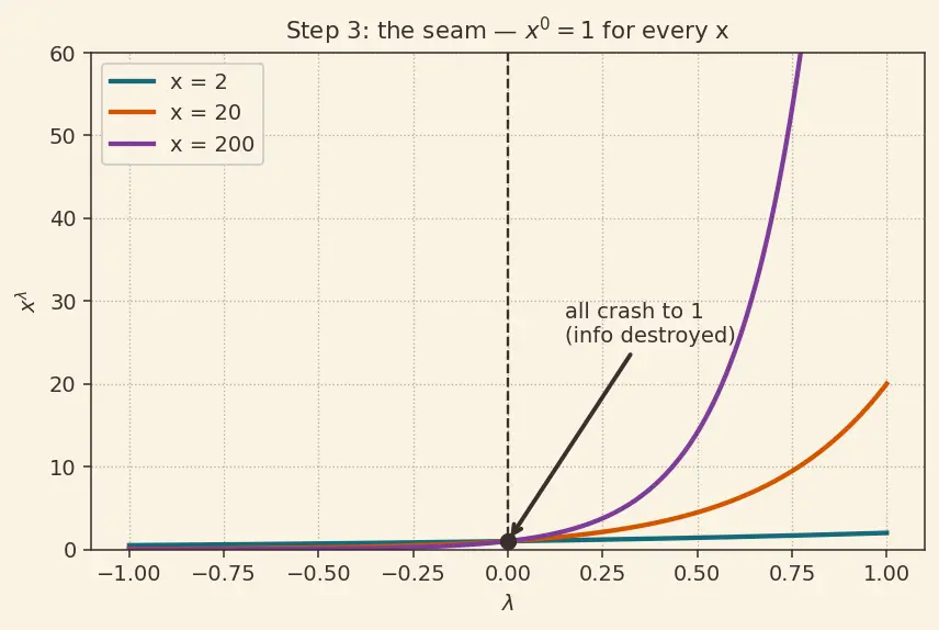 Figure — Log and power transformations