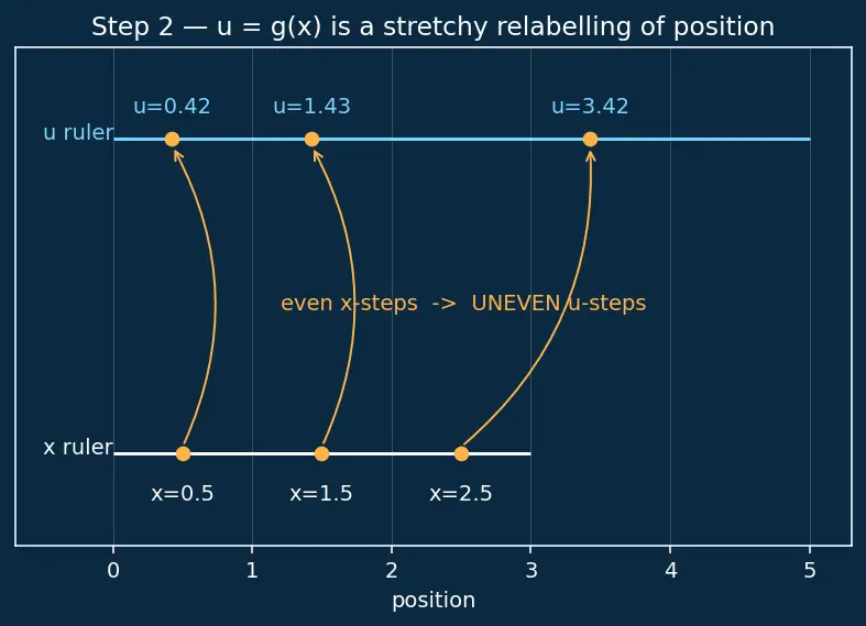 Figure — U-substitution — technique, change of limits for definite integrals