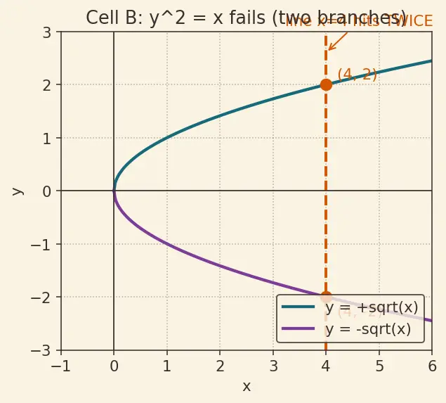 Figure — Vertical line test for functions