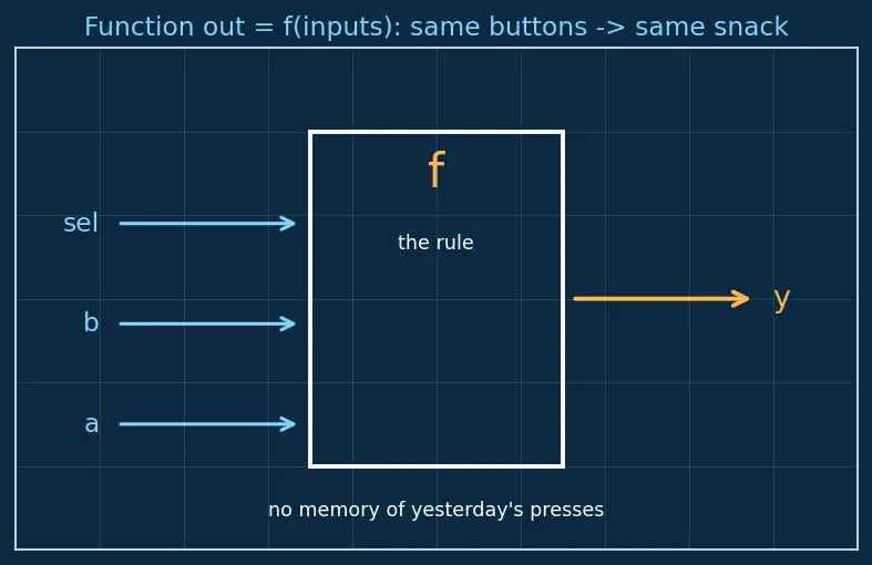 Figure — Combinational logic in HDL