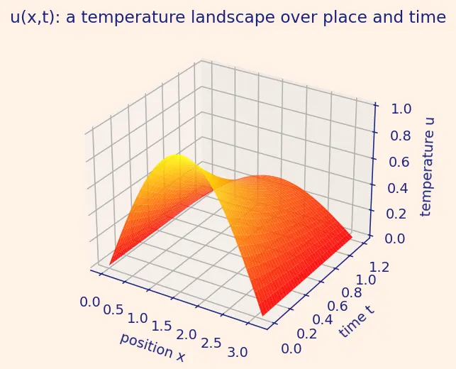 Figure — Solving heat equation — separation of variables