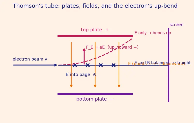 Figure — Discovery of electron (Thomson, cathode rays), proton (Goldstein), neutron (Chadwick)