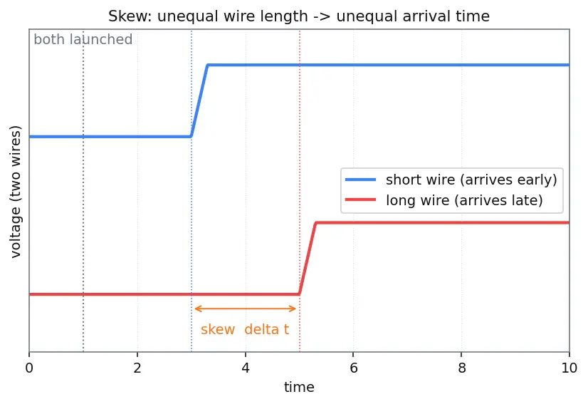 Figure — Serial vs parallel signaling (SerDes)