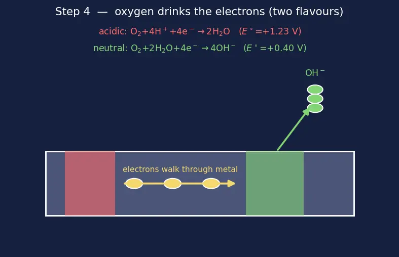 Figure — Corrosion — electrochemical mechanism; cathodic protection, galvanization