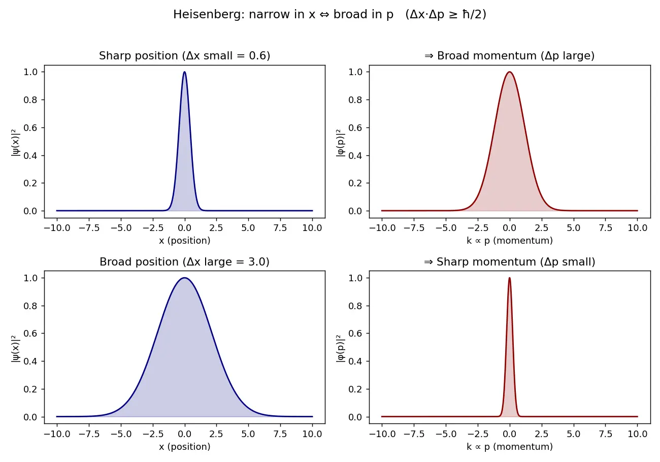Figure — Heisenberg uncertainty principle — Δx Δp ≥ ℏ - 2, ΔE Δt ≥ ℏ - 2