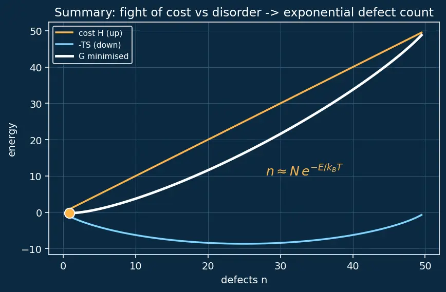 Figure — Defects — Schottky, Frenkel; non-stoichiometric defects