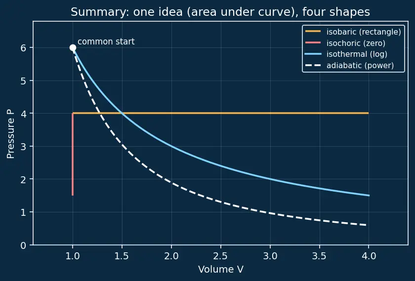 Figure — Work done in each process — derivation
