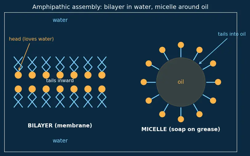 Figure — Lipids — fatty acids, triglycerides, phospholipids; saponification