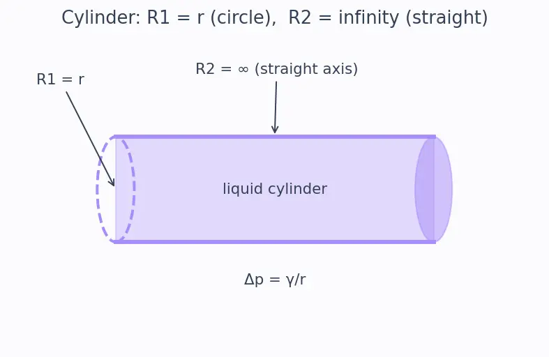 Figure — Surface tension — origin, Young-Laplace equation