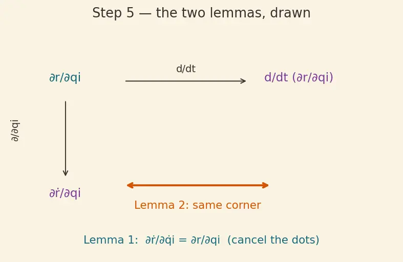 Figure — Derivation of Euler-Lagrange equations from D'Alembert's principle