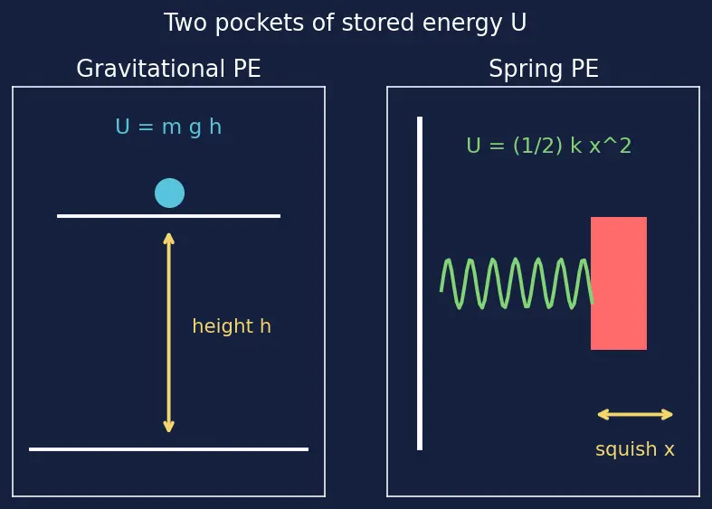 Figure — Conservation of mechanical energy — derivation