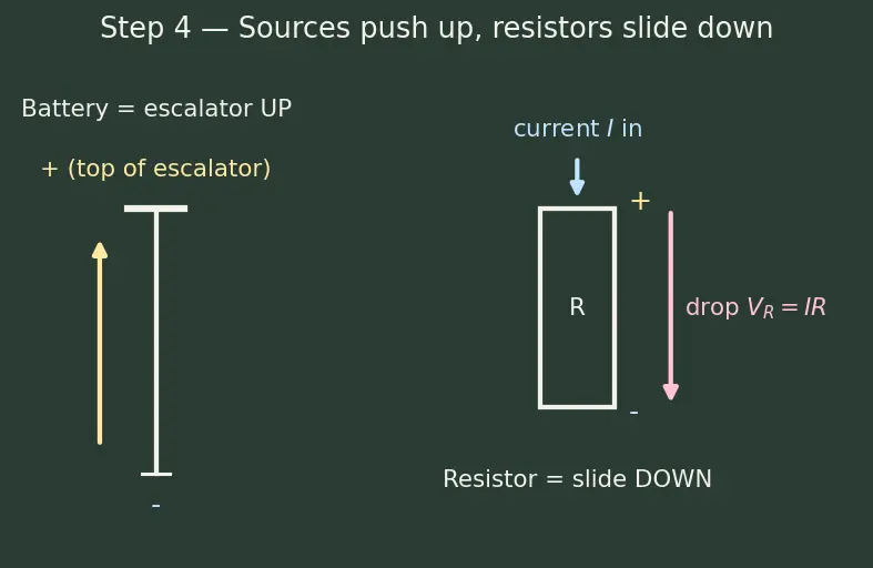 Figure — Apply Kirchhoff's Voltage Law (KVL)