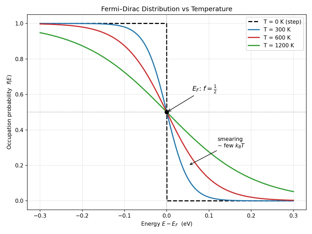 Figure — Fermi level and Fermi-Dirac distribution