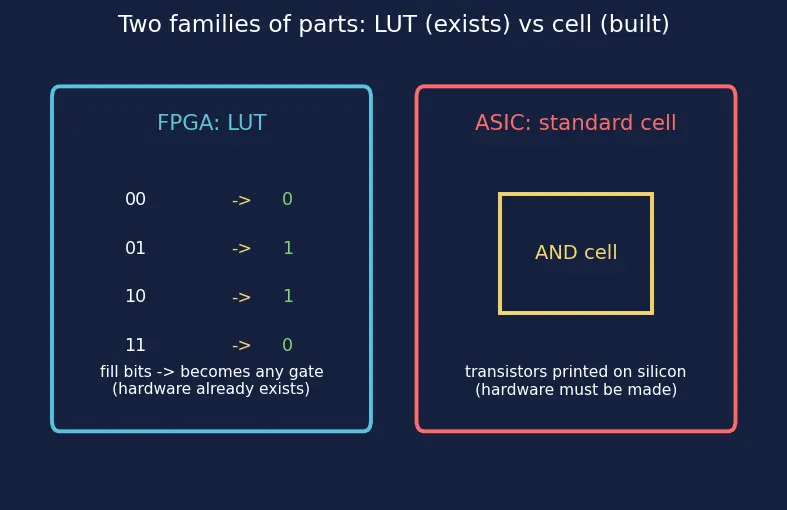 Figure — FPGA vs ASIC design flow