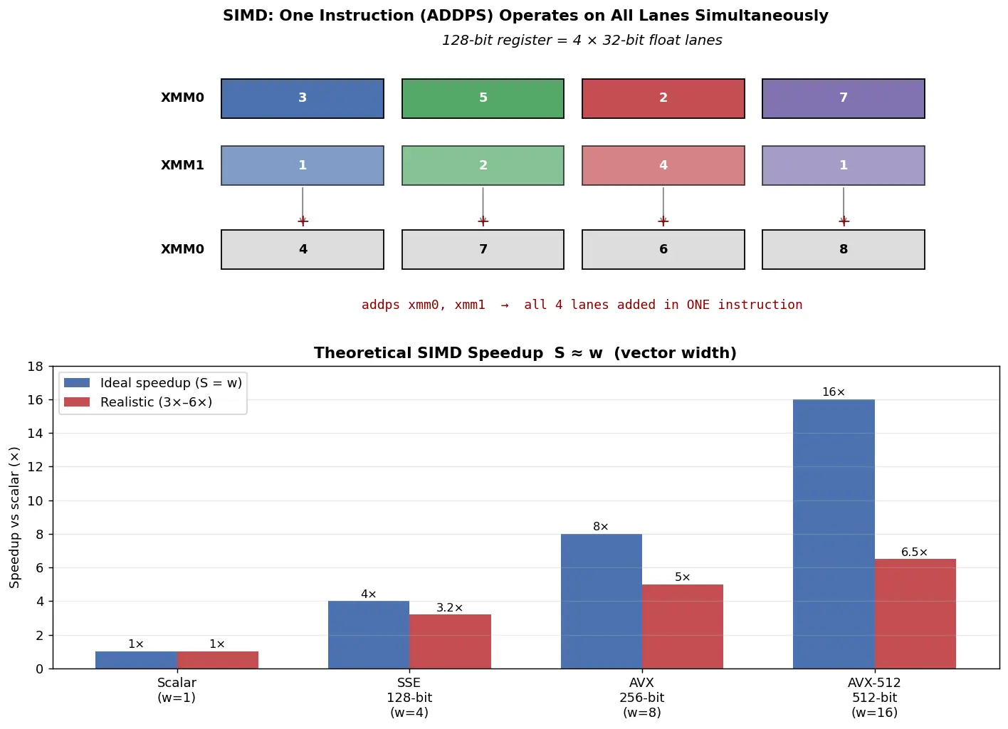 Figure — Vector - SIMD instructions (SSE, AVX, NEON)