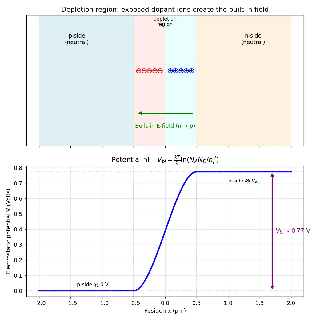 Figure — Built-in potential of a junction
