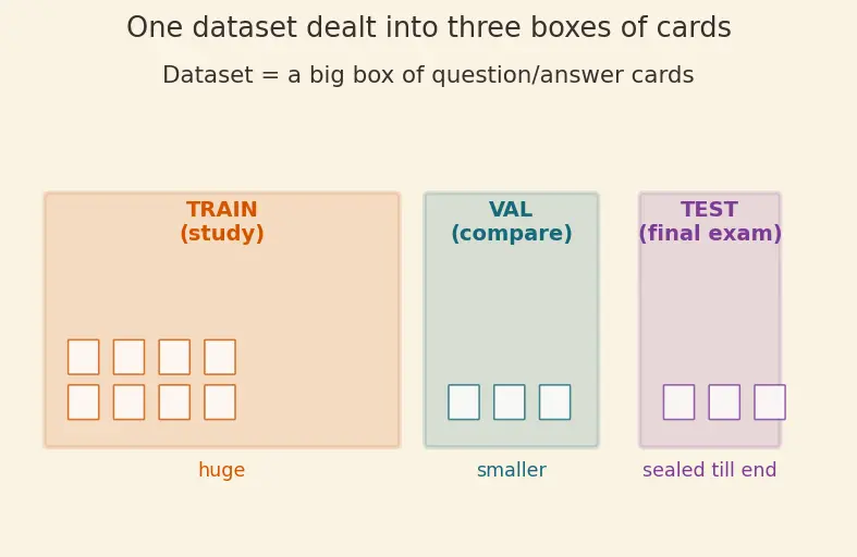 Figure — Training, validation, and test error
