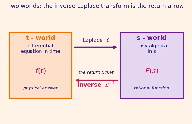 Figure — Inverse Laplace transform — partial fractions, tables