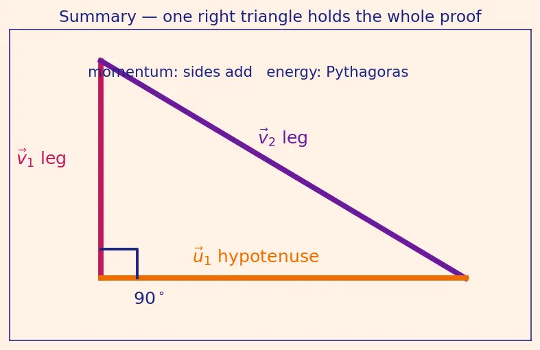 Figure — Elastic collisions — 2D -  angle relationship