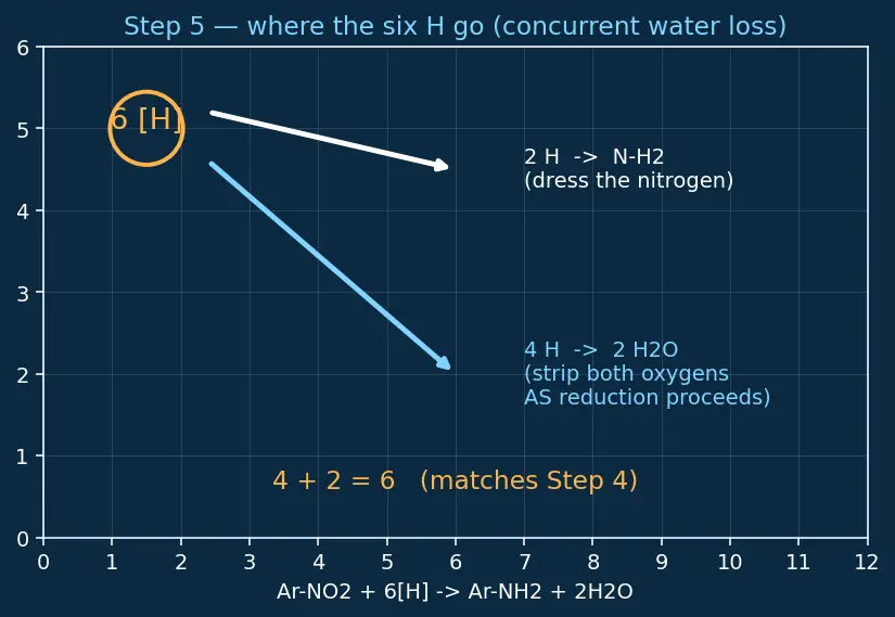 Figure — Nitro compounds — preparation, reduction to amines (Sn - HCl, Fe - HCl, H₂ - Pt)
