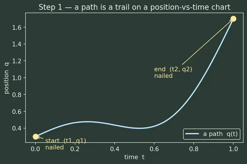 Figure — Hamilton's principle — least action
