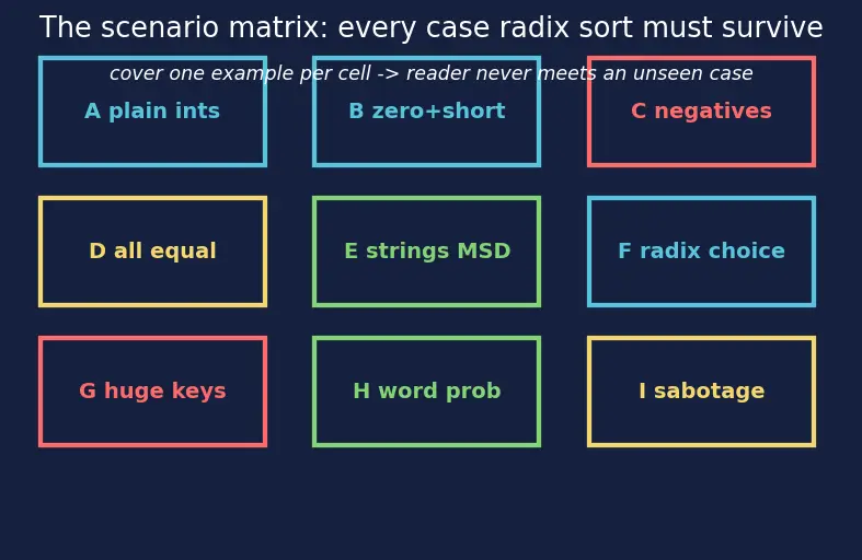 Figure — Radix sort — LSD, MSD; O(d(n+k))