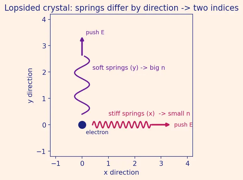Figure — Birefringence — ordinary and extraordinary rays