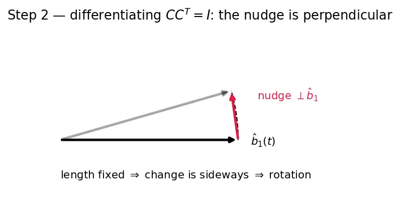 Figure — DCM kinematics — Ċ = −[ω×]C
