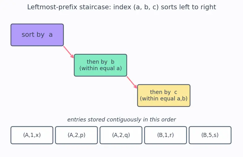 Figure — Composite indexes, covering indexes