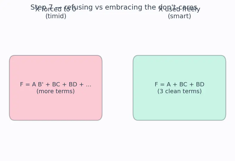 Figure — Don't-care conditions in K-maps