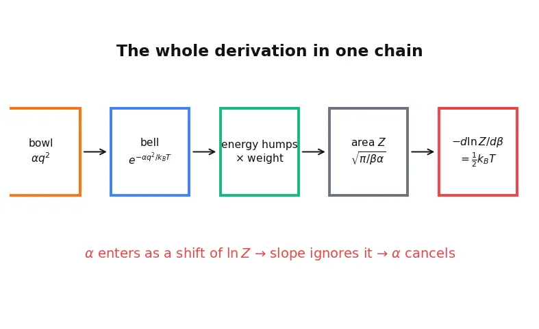 Figure — Equipartition theorem — ½k_BT per quadratic degree of freedom