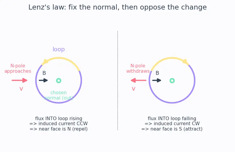 Figure — Lenz's law — opposing induced current