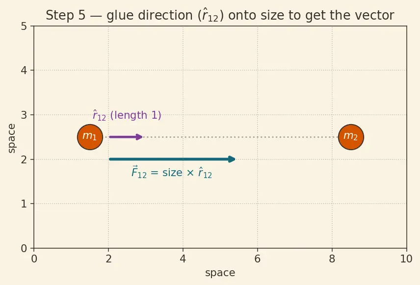 Figure — Newton's law of gravitation — universal, action at distance