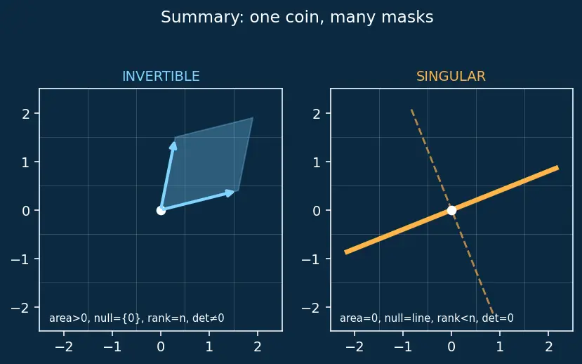 Figure — Invertible matrix theorem — 12+ equivalent conditions