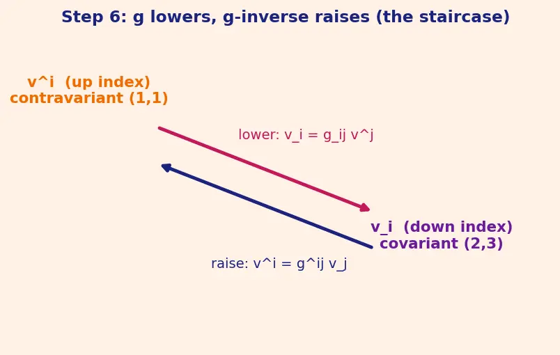 Figure — Covariant and contravariant components
