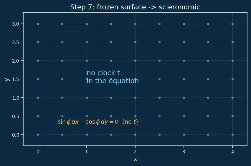 Figure — Constraints — holonomic vs non-holonomic, rheonomic vs scleronomic