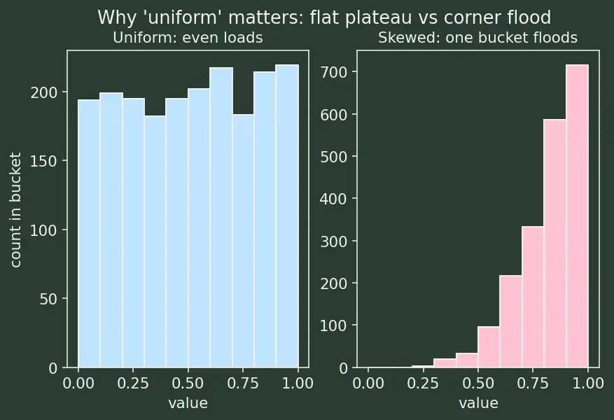 Figure — Bucket sort — uniform distributions