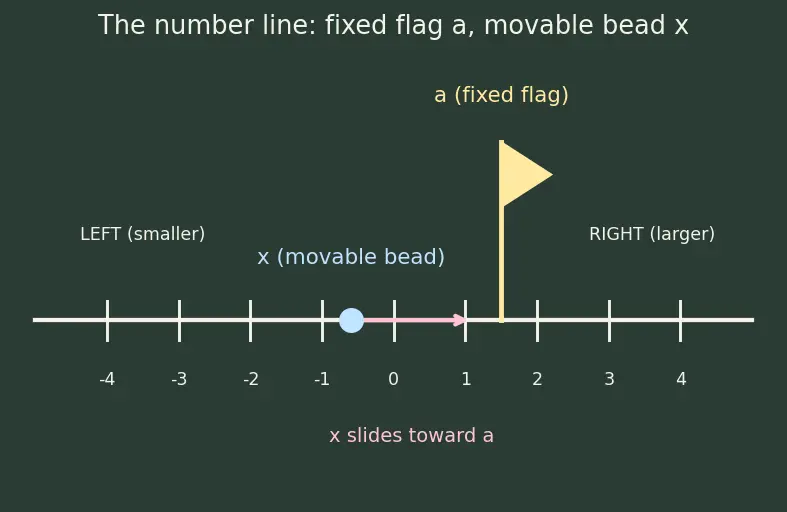 Figure — Intuitive concept of a limit — table of values, graphical