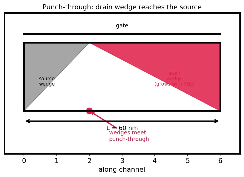 Figure — Channel length and short-channel effects