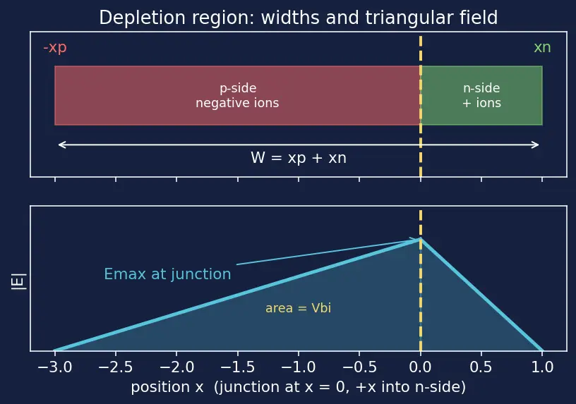 Figure — Depletion region and space charge