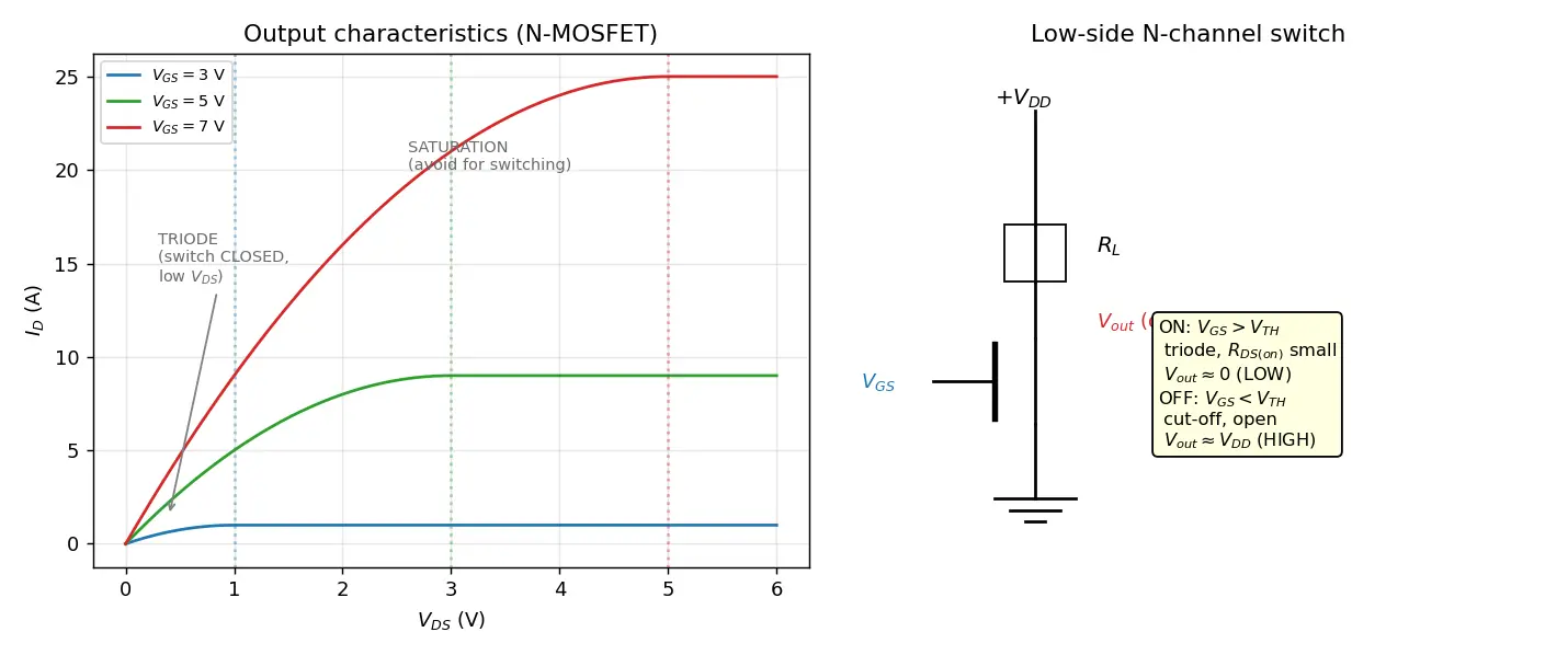 Figure — MOSFET as a switch