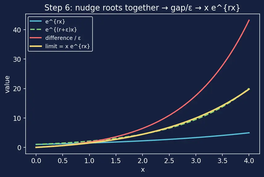 Figure — Case 2 -  repeated real root — reduction of order